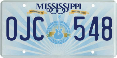 MS license plate OJC548