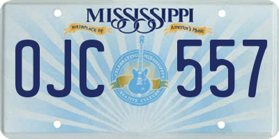 MS license plate OJC557