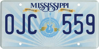 MS license plate OJC559