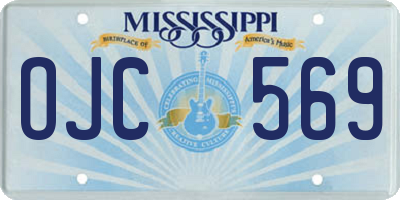 MS license plate OJC569