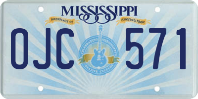 MS license plate OJC571