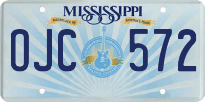 MS license plate OJC572