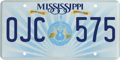 MS license plate OJC575