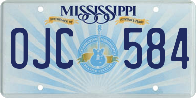 MS license plate OJC584