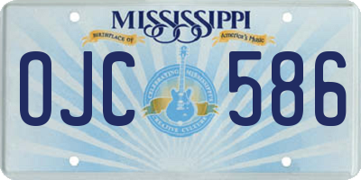 MS license plate OJC586
