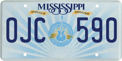 MS license plate OJC590