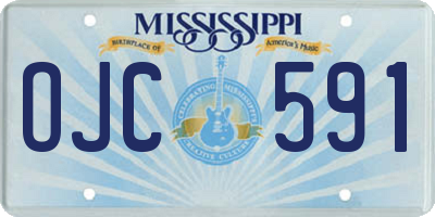 MS license plate OJC591
