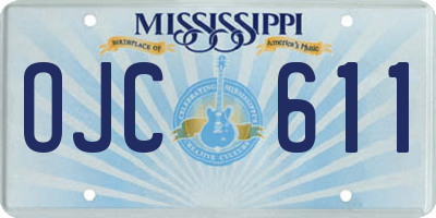 MS license plate OJC611