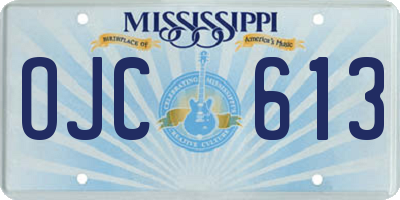 MS license plate OJC613
