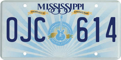 MS license plate OJC614