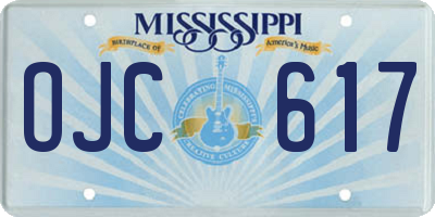 MS license plate OJC617