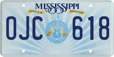 MS license plate OJC618