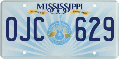 MS license plate OJC629