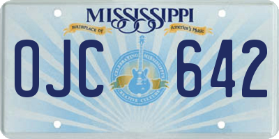 MS license plate OJC642