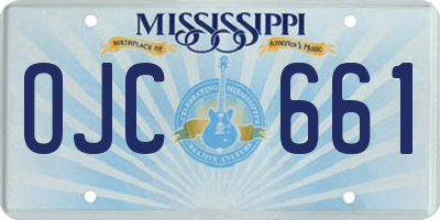 MS license plate OJC661