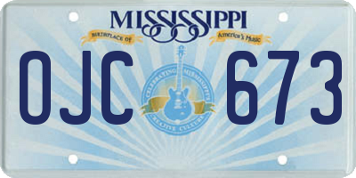 MS license plate OJC673