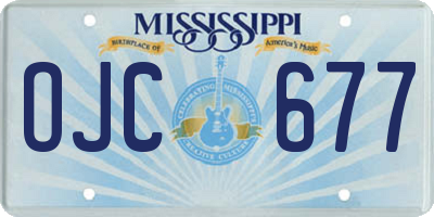 MS license plate OJC677