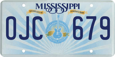 MS license plate OJC679