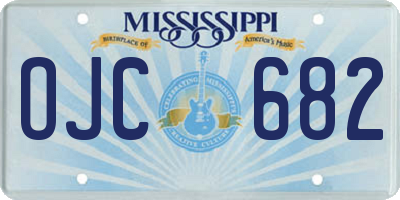 MS license plate OJC682