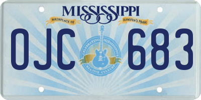 MS license plate OJC683
