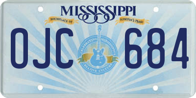 MS license plate OJC684