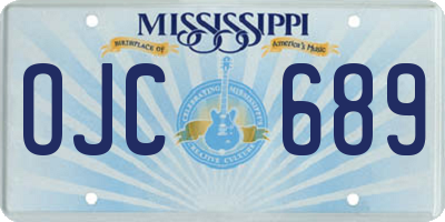 MS license plate OJC689