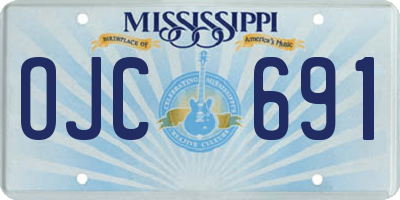 MS license plate OJC691