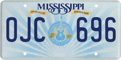 MS license plate OJC696