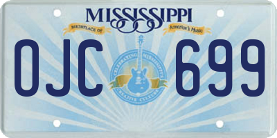 MS license plate OJC699