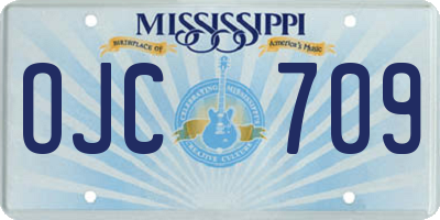 MS license plate OJC709