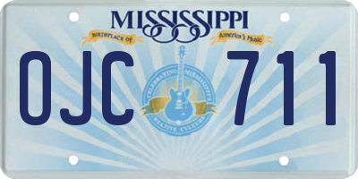 MS license plate OJC711