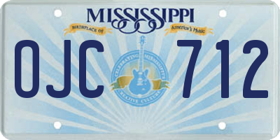 MS license plate OJC712