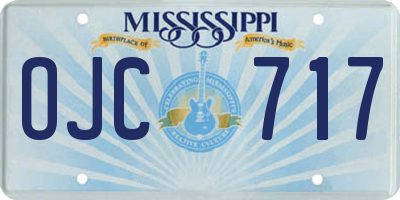 MS license plate OJC717