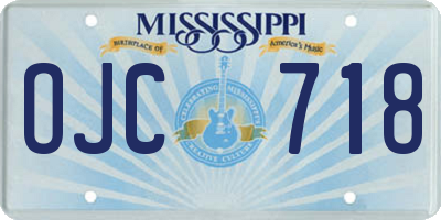 MS license plate OJC718