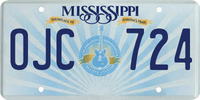 MS license plate OJC724