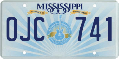 MS license plate OJC741