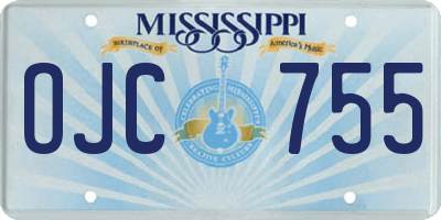 MS license plate OJC755
