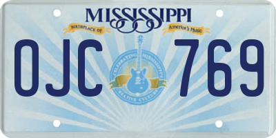 MS license plate OJC769