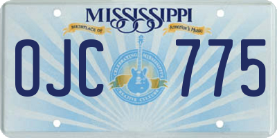 MS license plate OJC775