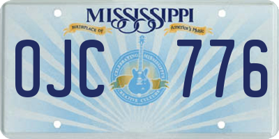 MS license plate OJC776