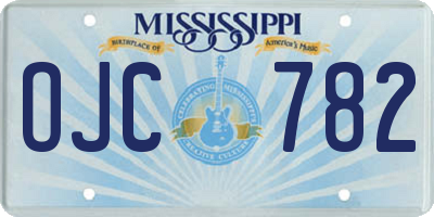 MS license plate OJC782