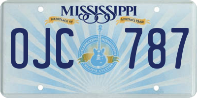 MS license plate OJC787