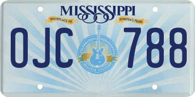 MS license plate OJC788
