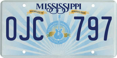 MS license plate OJC797
