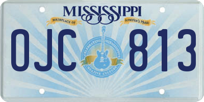 MS license plate OJC813