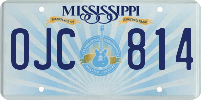 MS license plate OJC814