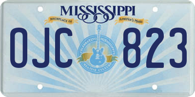 MS license plate OJC823