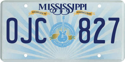 MS license plate OJC827