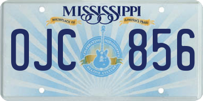 MS license plate OJC856