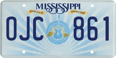 MS license plate OJC861